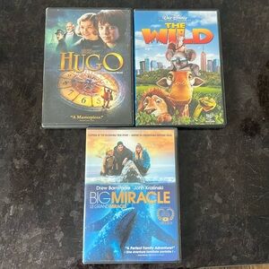 DVD - BIG MIRACLE. Hugo, The Wild - 3 DVD’s - Family Movies